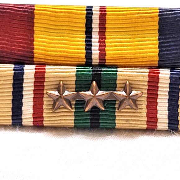 Vintage U.S. Military Ribbon Collection On Bars. For Display Or Reenactment - Picture 4 of 9